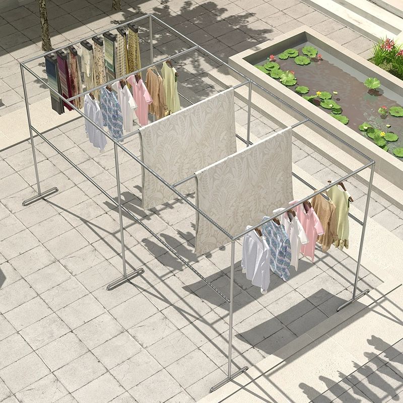 다용도 거치대 옥상 베란다 빨래건조대 건조랙 야외 옷걸이 행거 빨래줄 빨랫대 - 상세 이미지 4