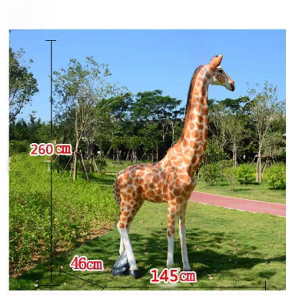 기린 모형 조각상 대형 가짜 동물원 실외 전시 데코 인형 장식품 야외 소품 호수 동상 - 상품 이미지