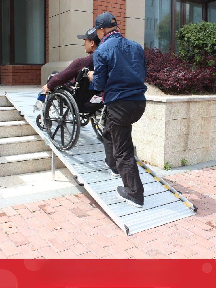 접이식 실내휠체어 알루미늄 여행용 경사판 기내용 가정용휠체어 경사로 모델 - 상세 이미지 3