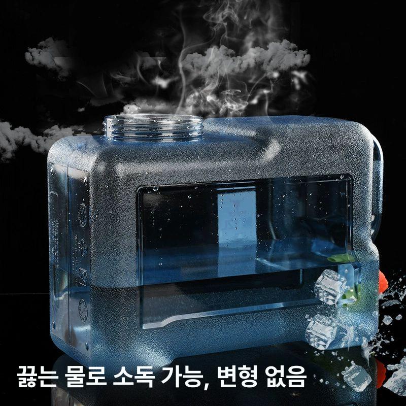 캠핑용 대형물통 투명 리터 야외용 수도꼭지가 밸브 물탱크 농업용 청수통 수직 - 상세 이미지 3