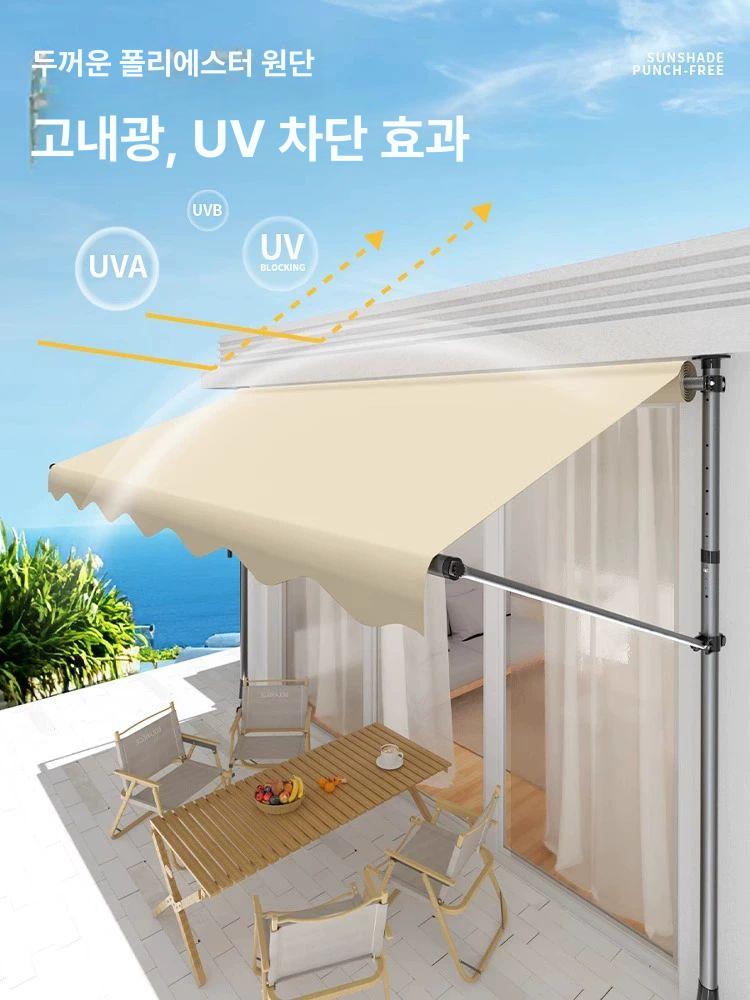 테라스 차양막 야외 파고라 쉼터 정자 정원 천막 카페 그늘막 발코니 데크 렉산 - 상세 이미지 2