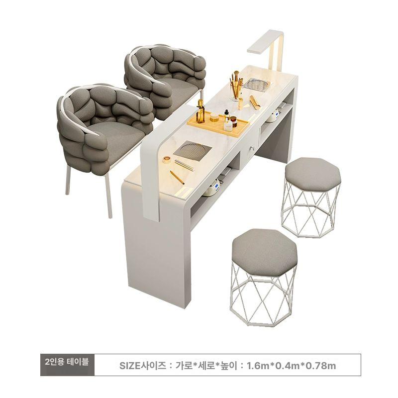 뷰티샵 네일테이블 네일아트 의자 선반 탁자 네일샵 수납 작업대 네일가구 네일시술대 - 상세 이미지 5