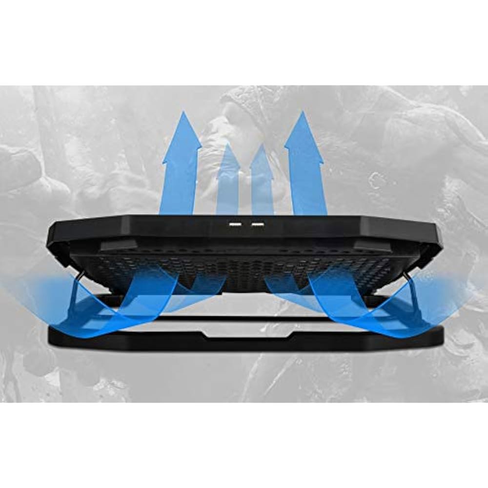 ABKO NCORE NC30 POWER 방지 공급, USB 최대 미끄럼 패드, 블랙 팬 LED 팬, 컨트롤러, 쿼드 메시 17인치, LOGIC LCD 블루 노트북 디스플레이 쿨링 - 상세 이미지 3