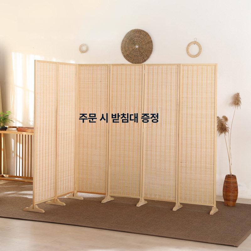 빈티지 패브릭파티션 칸막이 거실 높이 패널 병풍 인테리어 배치 가벽 식당 공간분리 - 상세 이미지 2