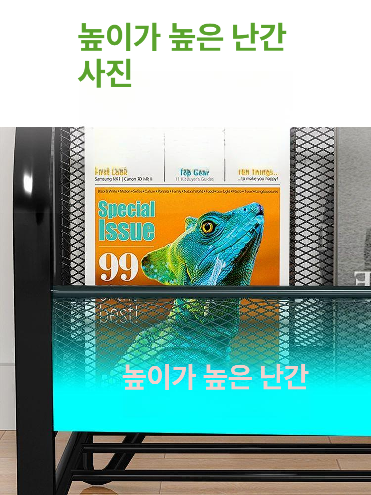 철제 신문 가판대 매거진랙 북유럽 수납 수납장 도서관 신문가판대 접이식 팜플렛 잡지 - 상세 이미지 4