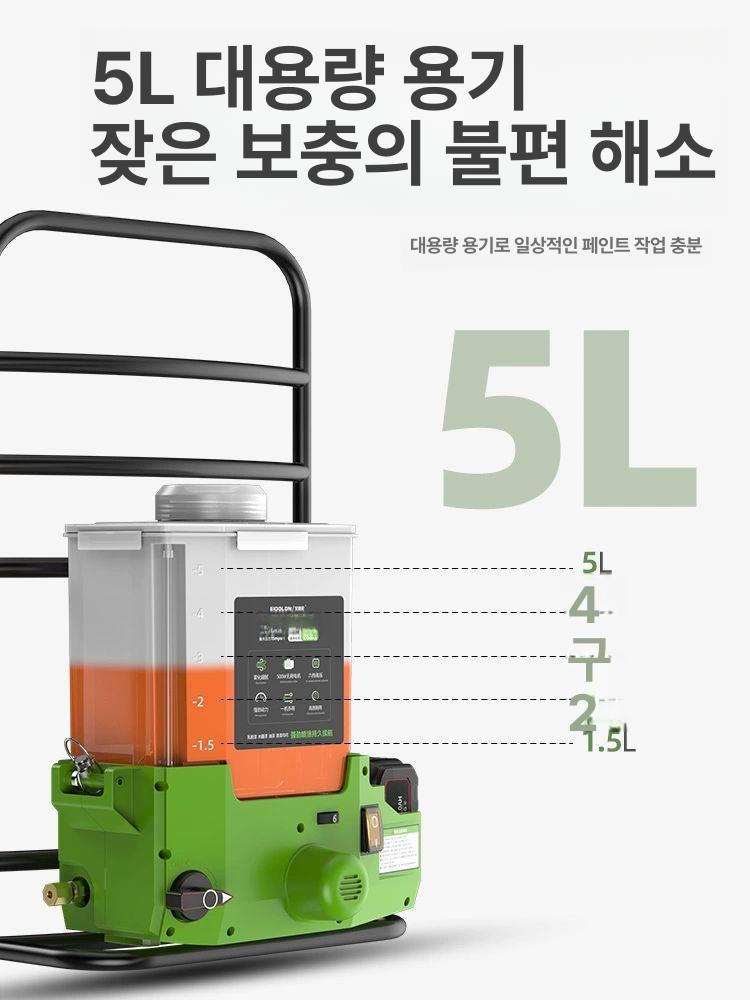 무선 전동 고압분사기 초강력 스프레이 가정용 노즐 배터리 청소 다용도 - 상세 이미지 4