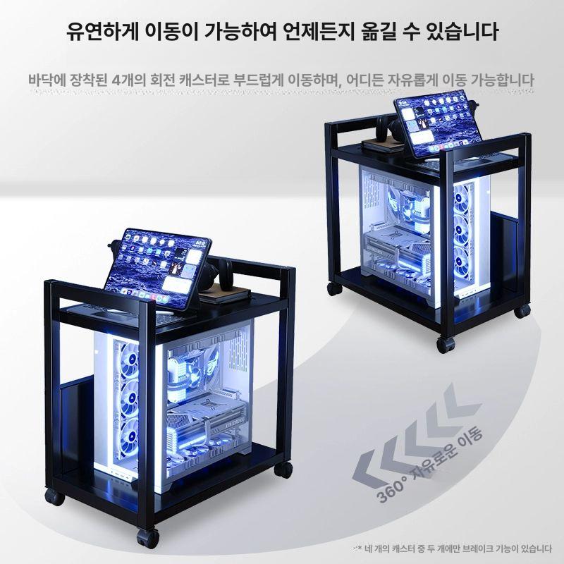 컴퓨터 본체 인테리어 거치대 조절가능 다리 받침 브라켓 수납 수직 행거형 가정용 - 상세 이미지 3