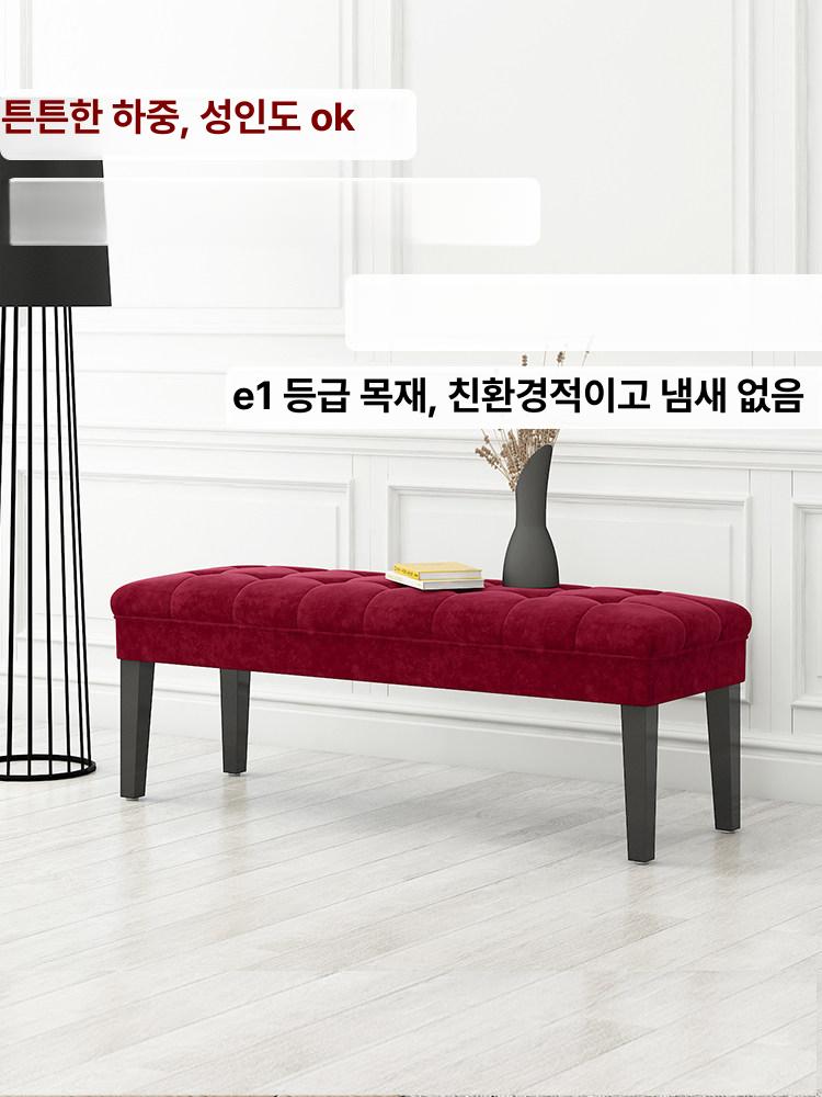 인테리어 벨벳스툴 긴의자 북유럽 거실 드레스룸 수납형 빈티지 좌석 화장대의자 보조 - 상세 이미지 2