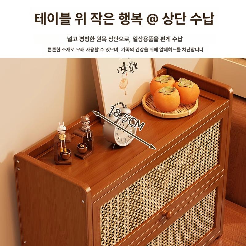 엔틱 싱크대위수납장 통기문 홈카페 단문 찬장 그릇장 커피 쌍문 컬러 도어형 수납함 - 상세 이미지 4