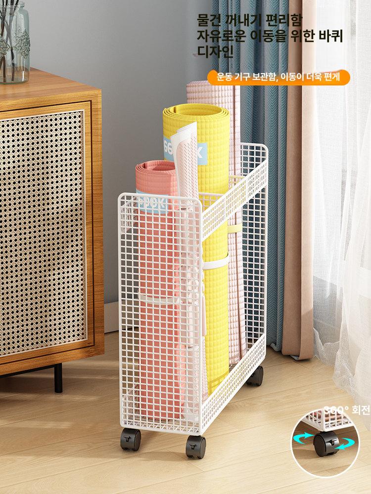 운동용품 수납 이동식 바구니 요가매트 거치대 라켓 보관함 철제 정리대 소도구 수납함 - 상세 이미지 2