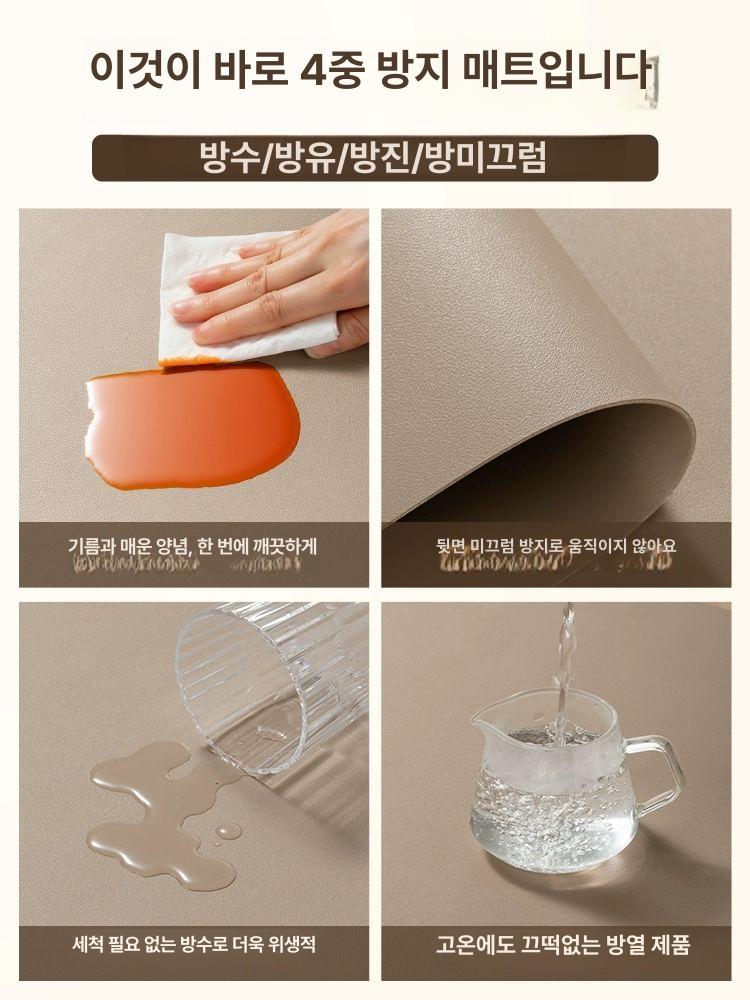 테이블보 실리콘매트 대형 주방 깔개 식탁매트 라운드 덮개 테이블매트 항균 - 상세 이미지 4