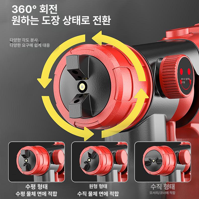 도색 전동스프레이건 도장기 노즐 코팅 에어건 전동분무기 호환 페인트분사기 가정용 - 상세 이미지 3