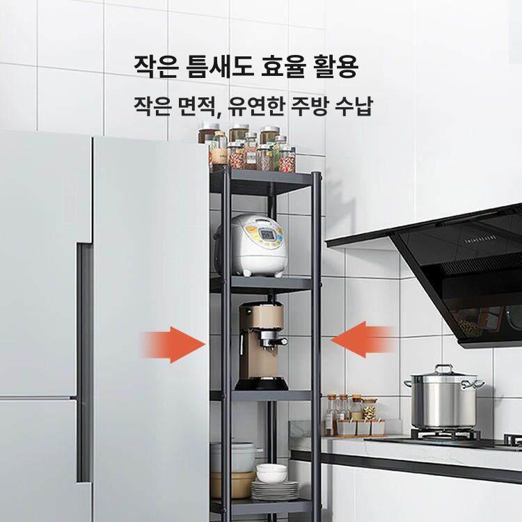 밥솥선반 렌지대 주방수납장 슬라이딩 레일 철제 전자 에셀르 미니 밥솥장 밥통 - 상세 이미지 4