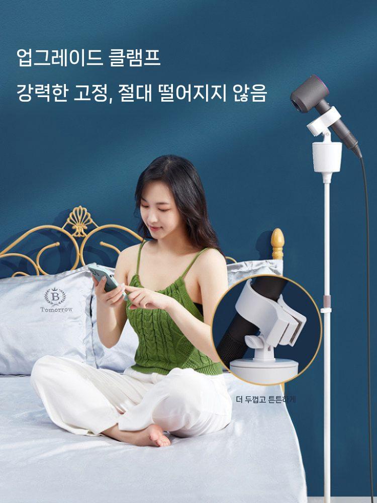 헤어드라이거치대 드라이기 욕실 선반 스탠드 랙 걸이 핸즈프리 고정 홀더 - 상세 이미지 4