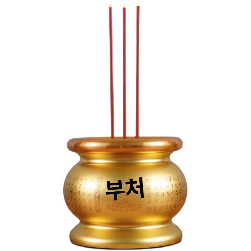 led 전자향로 버너 조형물 가정용 향초 법당 양초 전구등 로터스 연등 장식품 - 상세 이미지 2