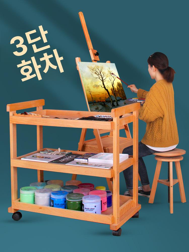 미술용품 화구함 서랍 보관 수납장 미술학원 카트 정리함 미술도구함 바퀴달린 - 상세 이미지 2