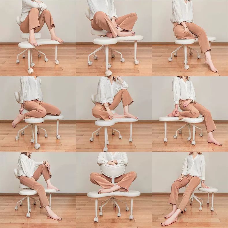 명상 아이보리 양반다리의자 사이즈 재택근무용 독서 좌식의자 아빠다리의자 안락 - 상세 이미지 2