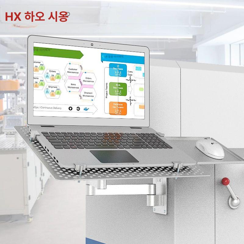 스탠드 노트북거치대 벽걸이 산업용 브라켓 홀더 키보드 암 마운트 마우스 작업대 고정 - 상세 이미지 2