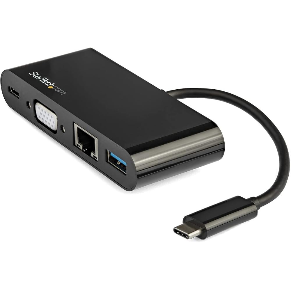StarTech.com USB C 도크 싱글 - 미니 공급 패스스루 모니터 VGA POWER W 비디오 LOGIC USBC 1080p / Gen 60W 1 멀티포트 3.1 어댑터 - 상품 이미지