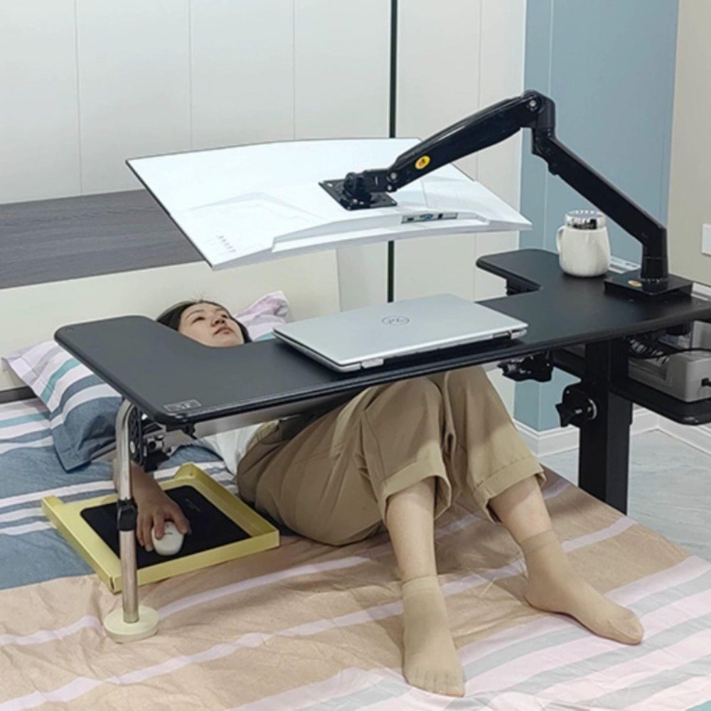 테이블 누워서컴퓨터 데스크탑 각도 편안한 무중력데스크 컴퓨터책상 모니터 - 상세 이미지 2