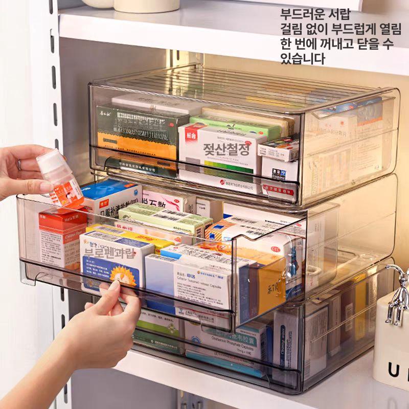 다층 보관함 플라스틱 케이스 화장품 서랍형 사무실 문구류 수납함 수납박스 약상자 - 상세 이미지 3