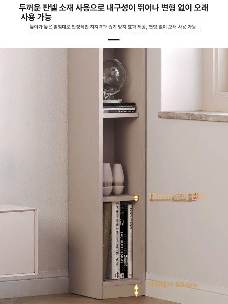 슬림 틈새수납장 서랍장 틈새장 주방 선반 거실수납장 좁은 캐비넷 다용도수납장 - 상세 이미지 2