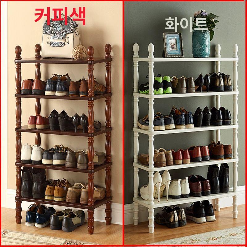우드 정리 엔틱신발장 가정용 거실 앤틱 유럽식 수납함 인테리어 빈티지 클래식 - 상세 이미지 2