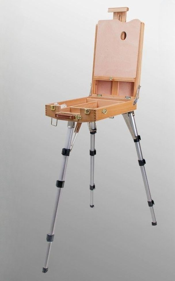 접이식 이젤 원목 캔버스 그림 받침대 휴대용 야외 드로잉 스탠드 알루미늄 철제 - 상품 이미지