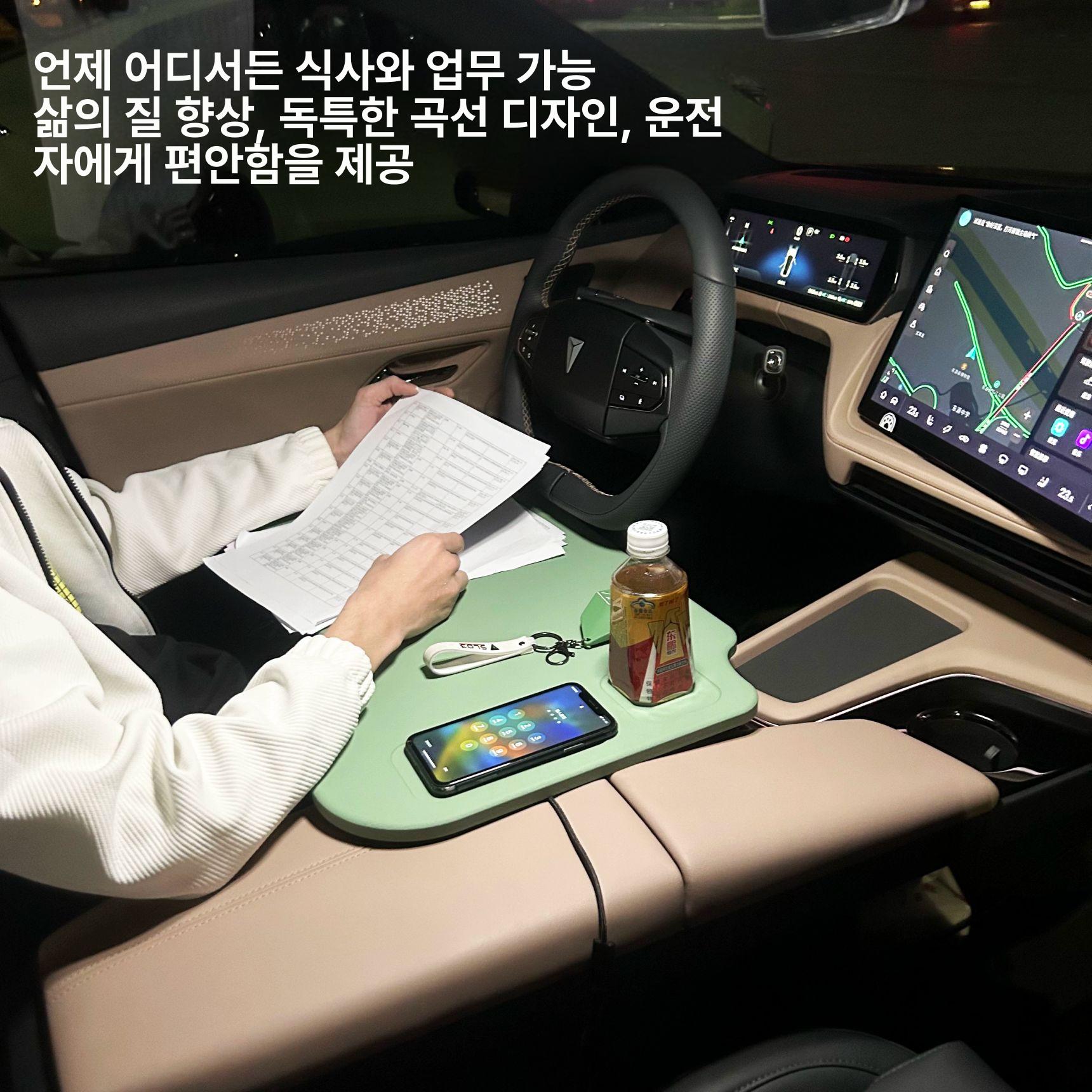 접이식 조수석 차량용책상 차박 거치대 베니어 - 상세 이미지 2