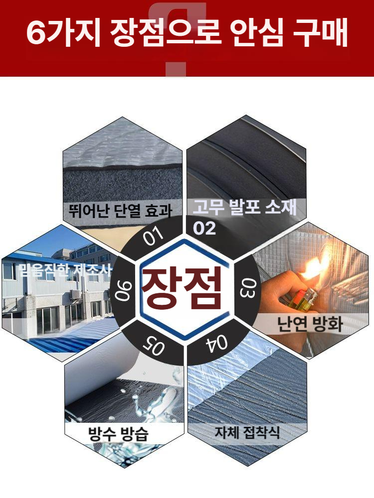 접착단열재 외부용 보온재 지붕 테이프 방수 보온 호 접착커버 호일 단열재 접착식 제곱미터 - 상세 이미지 4