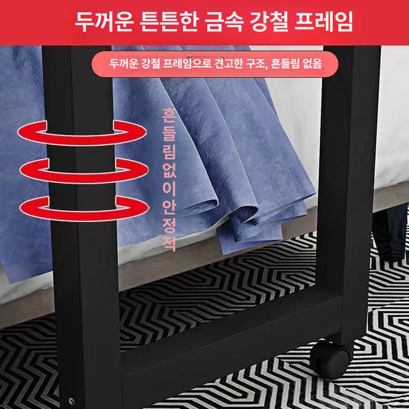 바퀴달린 협탁 침대용 높낮이조절 침대위 침대사이드 간이테이블 이동식침대테이블 - 상세 이미지 3