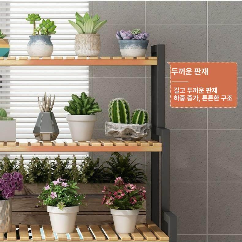 이동식 거치대 진열대 다육이 계단식 바퀴달린 인테리어 랙 화분선반 화분정리대 - 상세 이미지 4