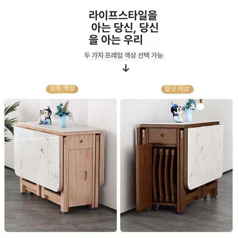 확장형 접이식식탁 원룸 거실 다용도 탁자 카페 공간활용 오피스텔 올인원 호텔 - 상세 이미지 5
