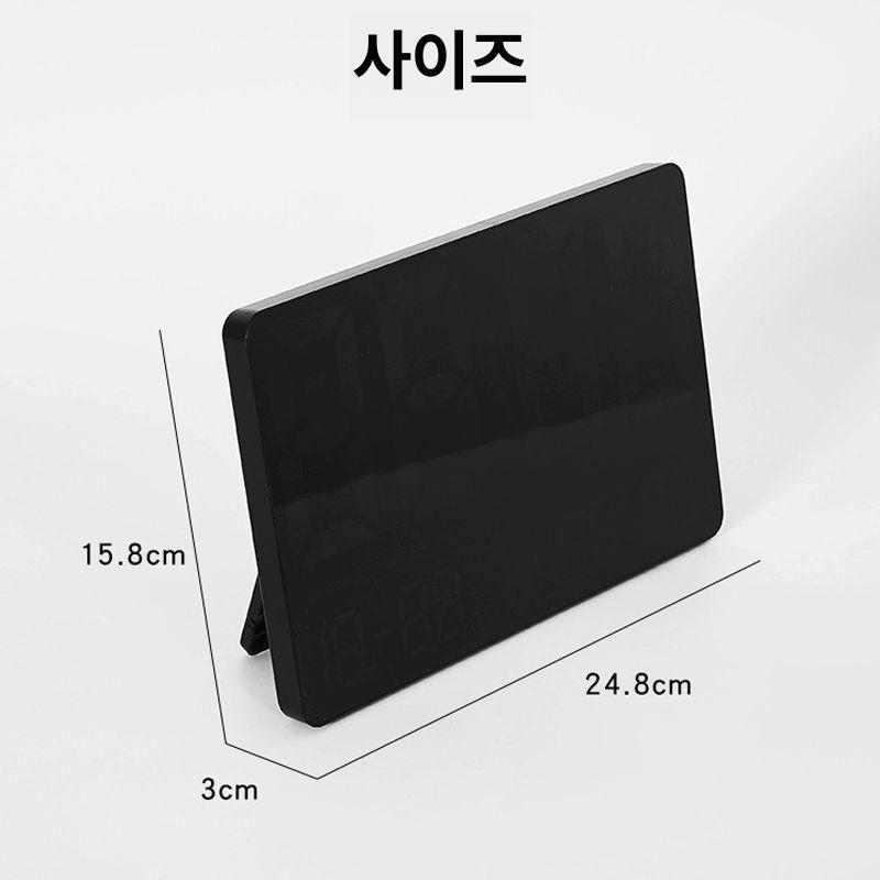 디지털 사무실 벽걸이시계 건전지 날짜 전파 벽시계 백라이트 거실 전자달력 이미지 6