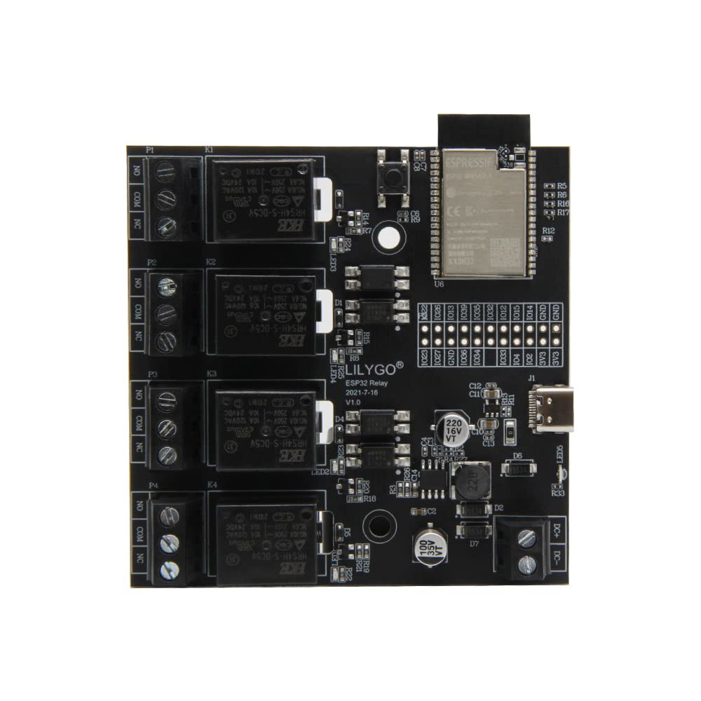LILYGO TTGO T-Relay ESP32 무선 모듈 플래시 5V 그룹 원격 릴레이 제어 BLE 보드 WiFi 4 개발 4MB 스위치 DC T-Relay Board - 상품 이미지