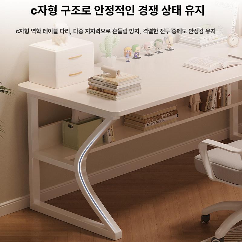 2인 컴퓨터책상 게이밍데스크 워크스테이션 사무용 컴퓨터데스크 듀얼 게이머용 - 상세 이미지 4