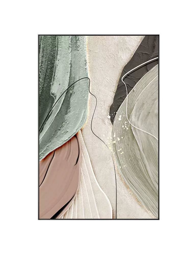 북유럽 추상 액자 현관 대형 포스터 복도 갤러리 월 데코 입구 일러스트 벽화 - 상세 이미지 5