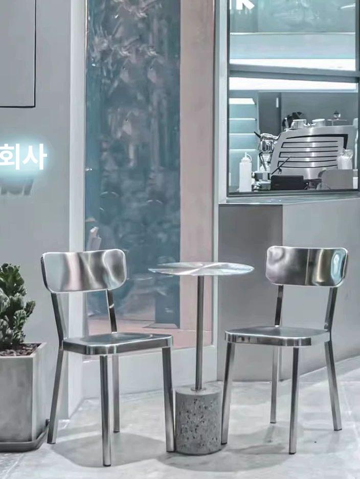 스틸 등받이바스툴 철제 모던 북유럽 하이체어 카페바체어 높이 - 상세 이미지 4