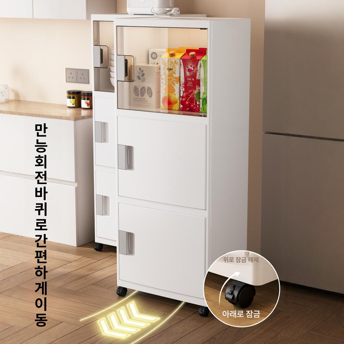 하부장 욕실수납장 수건 상부장 욕실장 보관 설치 캐비닛 바퀴 욕실서랍장 코너장 - 상세 이미지 4