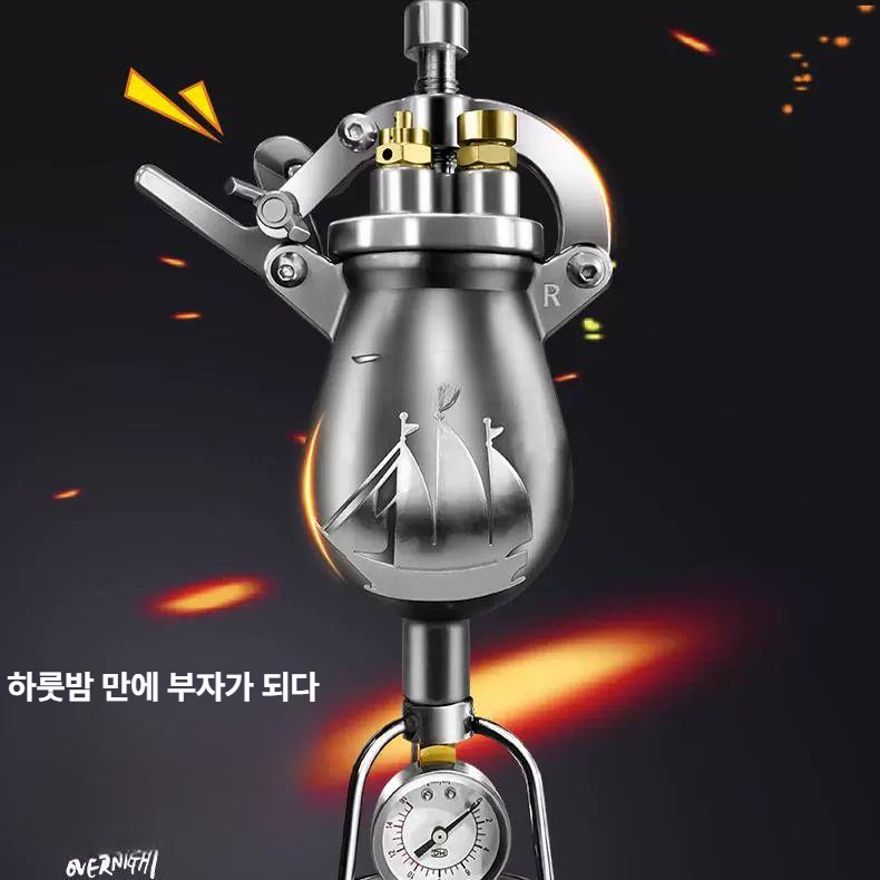 쌀 뻥튀기 미니 휴대용 추억의뻥이요 추억의 튀밥 메이커 스테인리스 모델 캠핑용 기계 곡물 - 상세 이미지 4