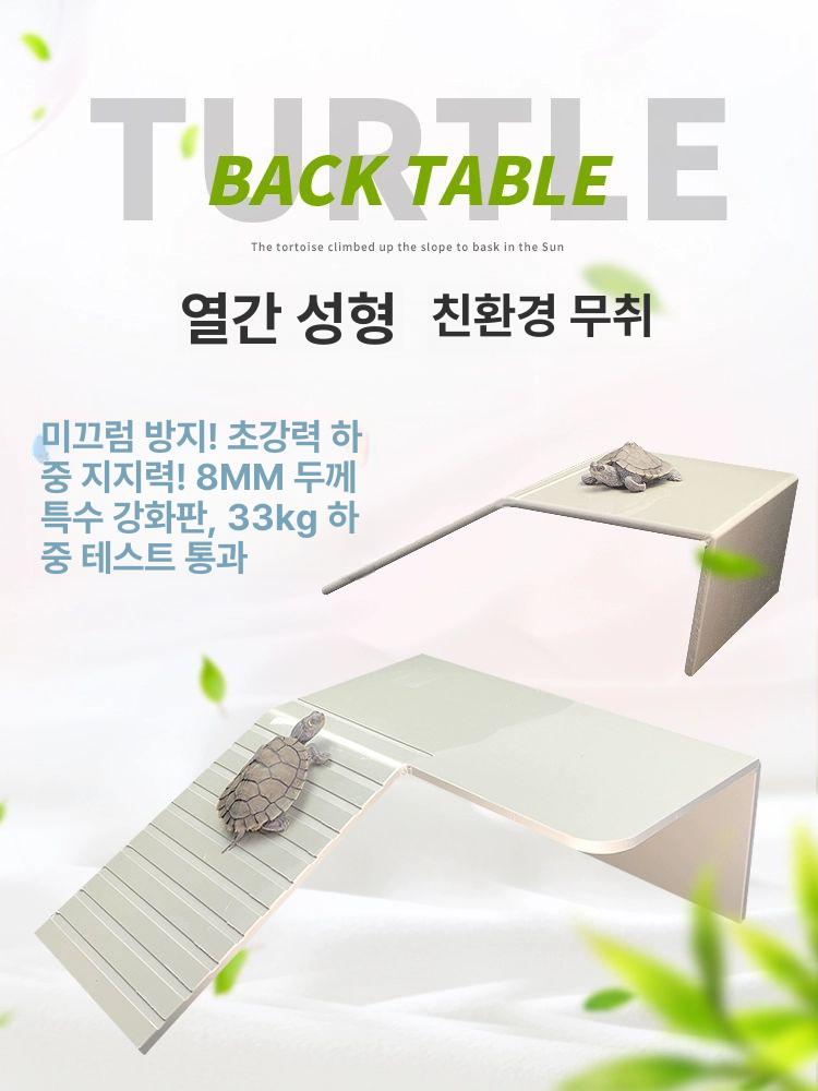 거북이육지 거북이쉼터 파충류 대형 반수생 높이 애완용 터틀 장식 테라스 용품 - 상세 이미지 4