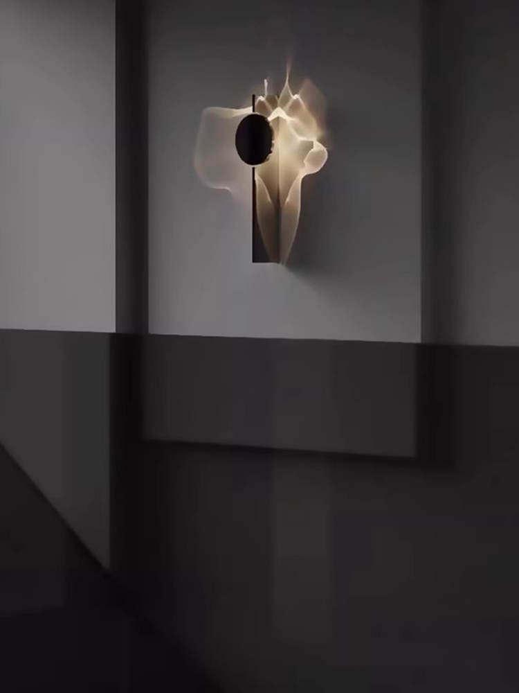 벽면 무드등 스테인리스 물결 무늬 거실 침실 호텔 로비 배경 인테리어 장식조명 - 상세 이미지 5