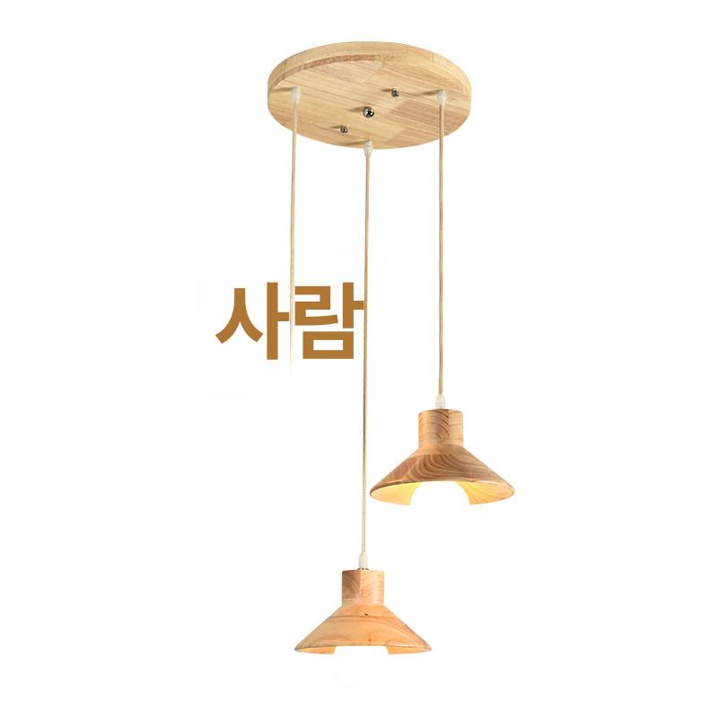 원목 펜던트 조명 전등갓 빈티지 월넛 식탁등 포인트 사각 캔들 사무실 - 상세 이미지 4