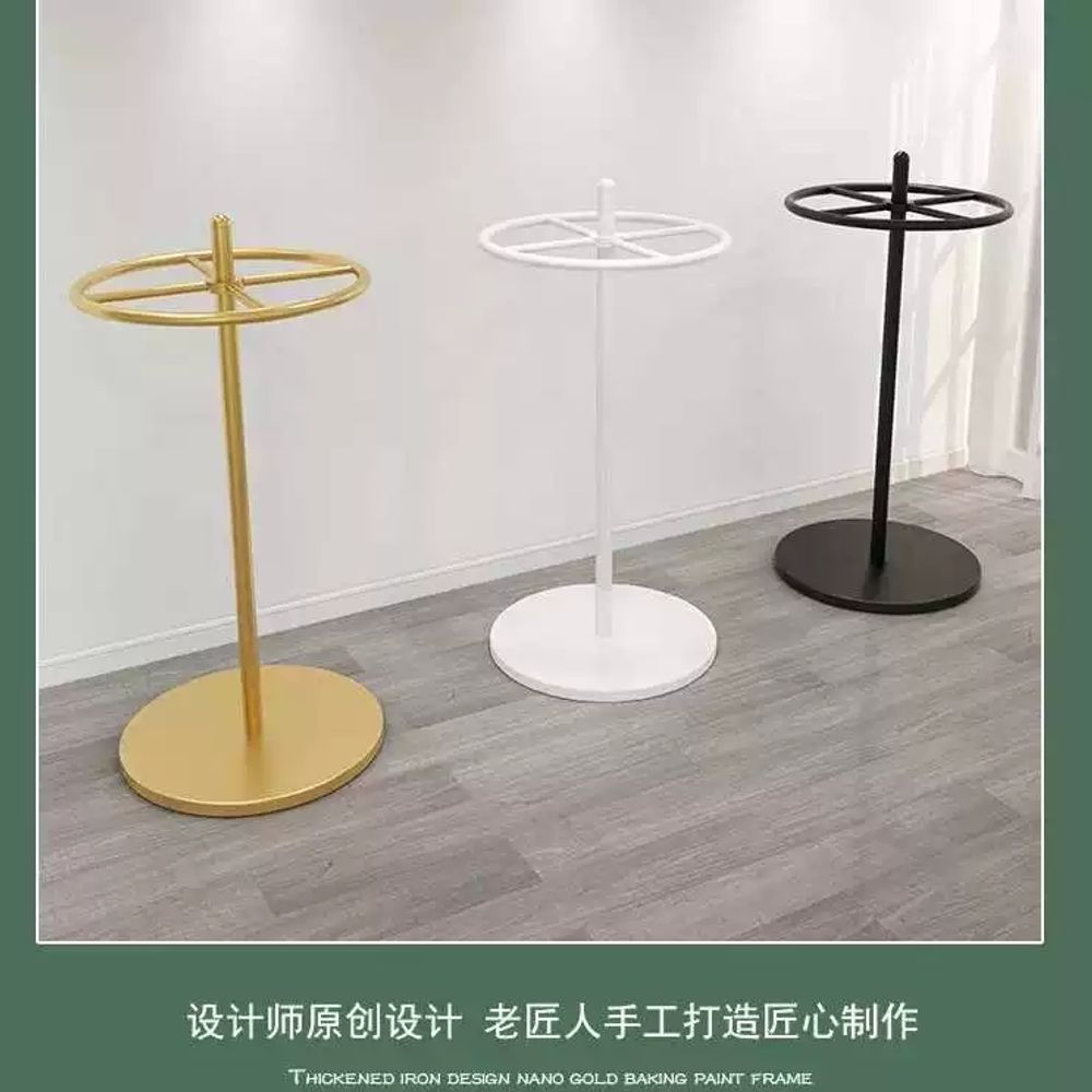 매장용 옷걸이 회전식 원형 드레스룸 바지걸이 스탠딩 행거 블랙 진열용 - 상세 이미지 4