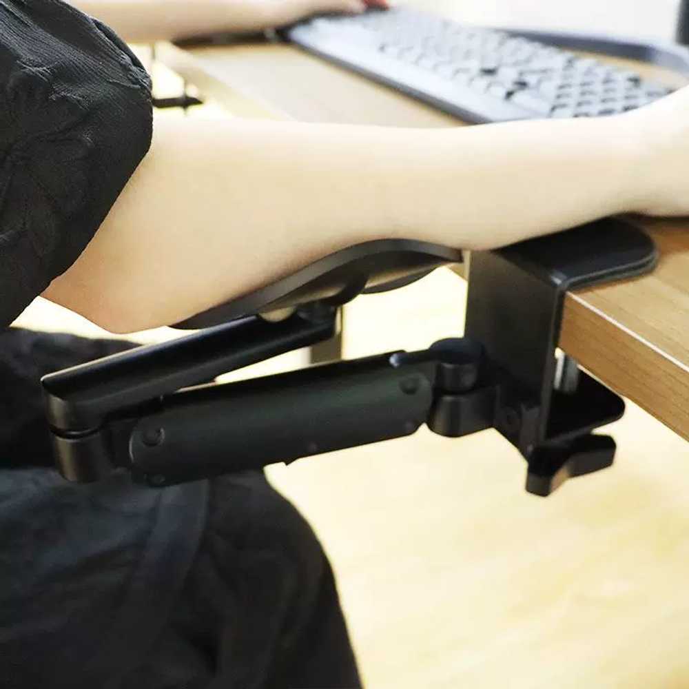 책상팔걸이 알루미늄 사무실 팔거치대 회전형 데스크팔받침대 사무용의자 사무직 보호 - 상세 이미지 2