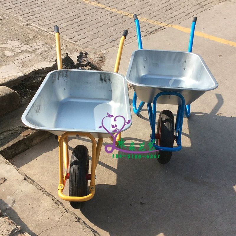 스텐 수레 외발 농업 운반차 현장 일륜차 농가용 농장 과수원 농사용 공기타이어 휠 - 상세 이미지 2