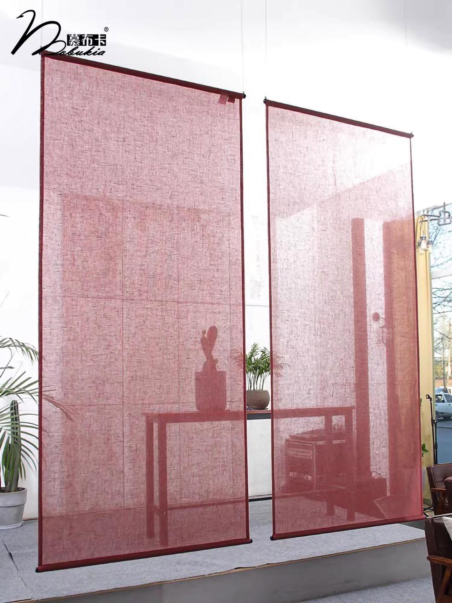 린넨 바란스 가림막커튼 공간분리커튼 벨크로 중문커튼 베란다가림막 가리개커튼 - 상세 이미지 3