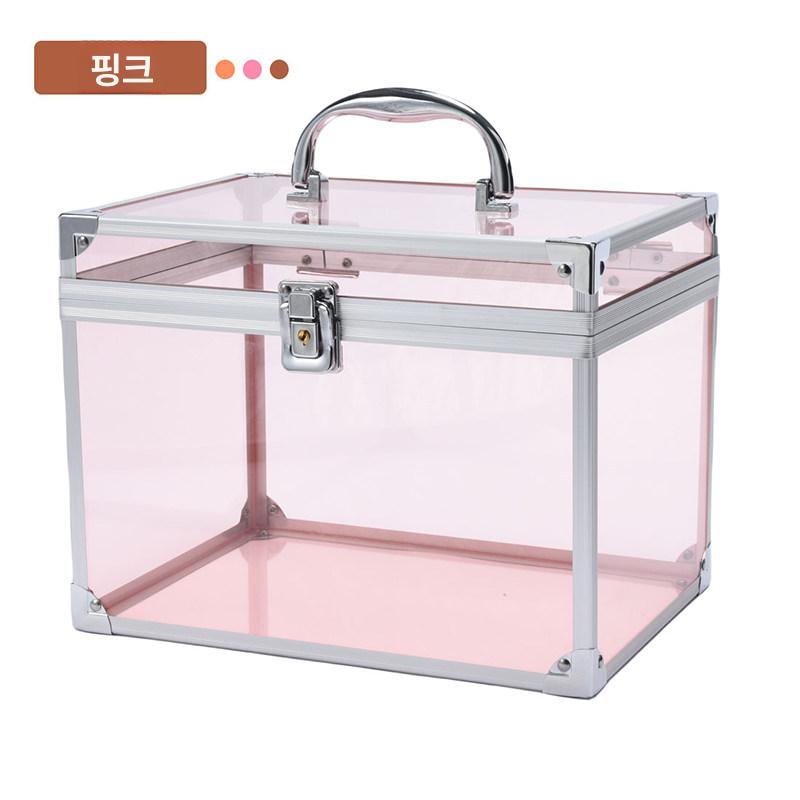 여성 화장품 보관함 방수 투명 메이크업 정리용품 립스틱 여행용 세면도구 휴대 수납 대용량 - 상세 이미지 2