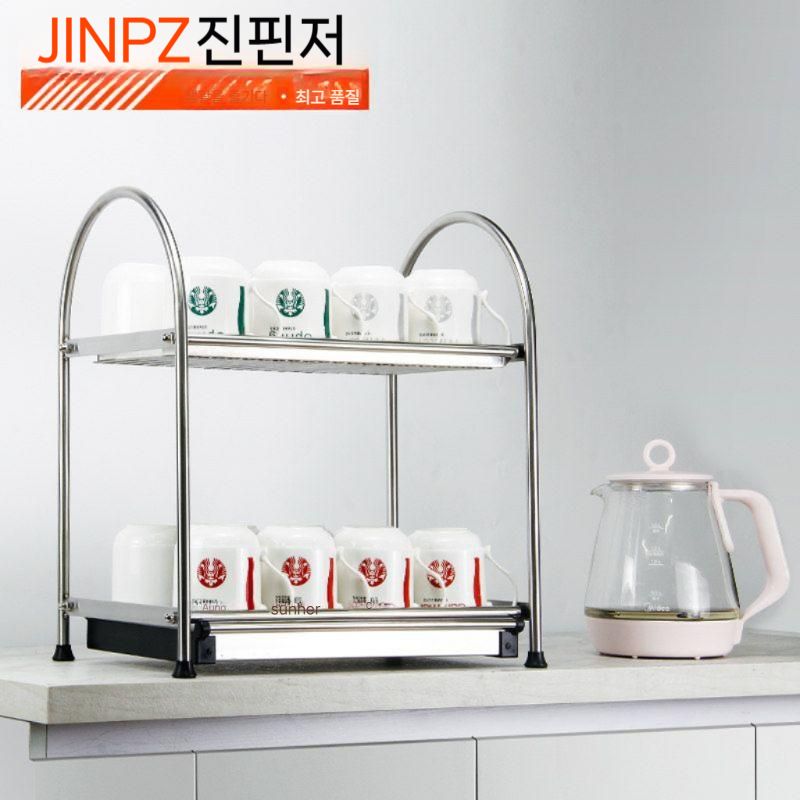 스테인리스 컵거치대 컵정리 선반 카페 컵 정리대 거치대 컵걸이 직원 홀더 보관대 음료 - 상세 이미지 3