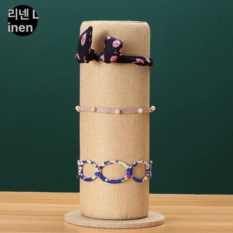 원목 계단식 머리띠 악세사리 보관대 거치대 헤어밴드 팔찌 선반 헤어핀 스탠드 - 상세 이미지 2